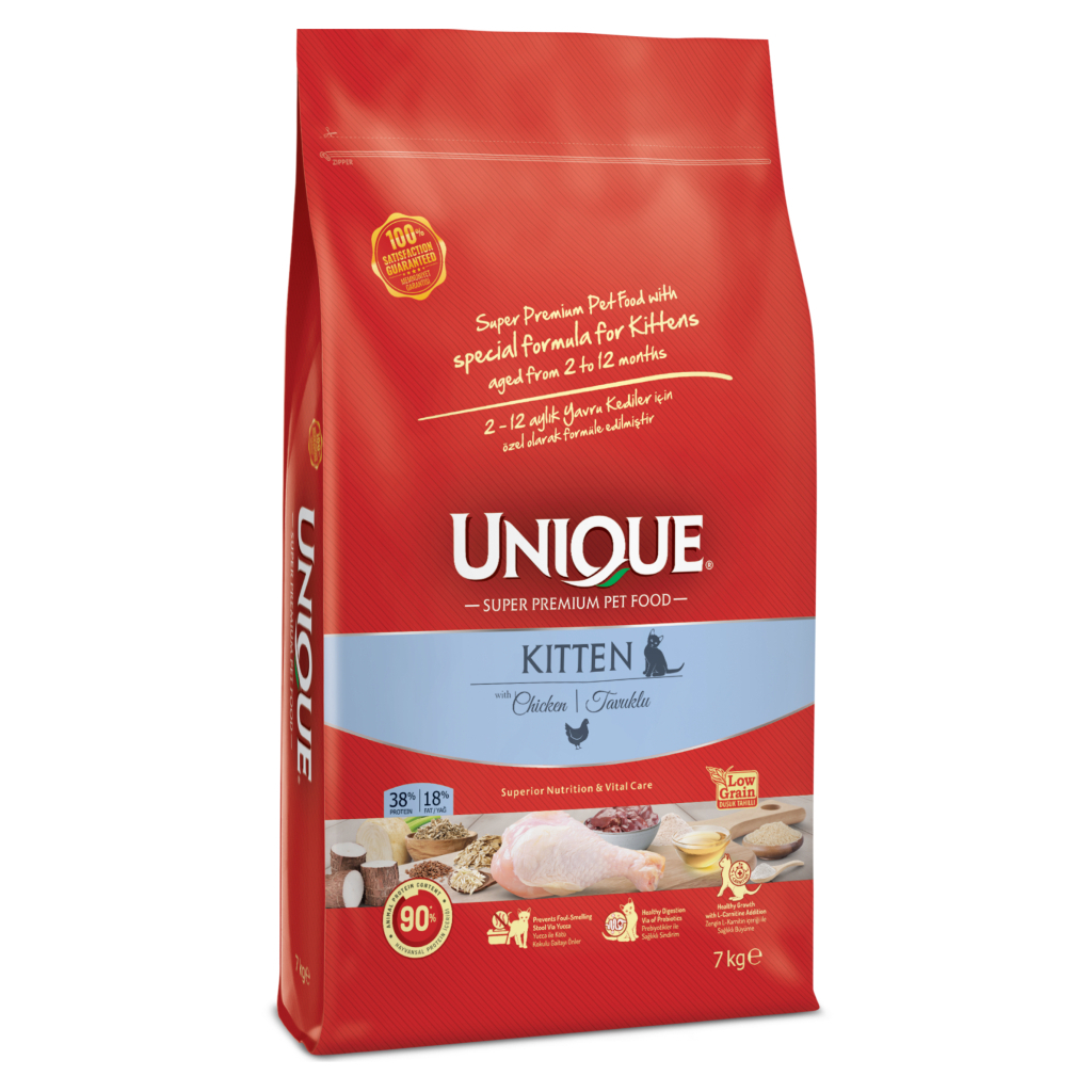 Unique Tavuklu Düşük Tahıllı Yavru Kedi Maması 7kg