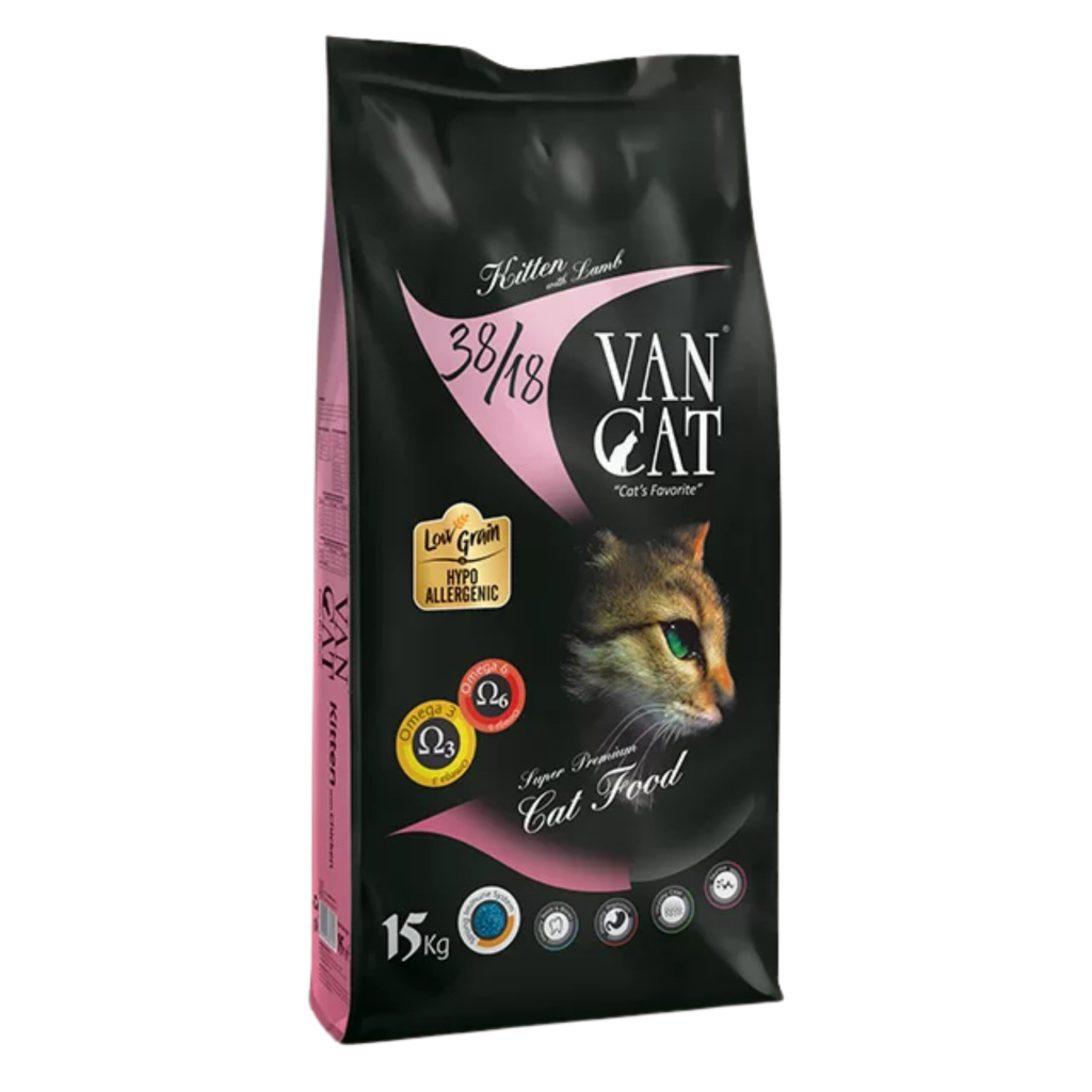 VanCat Kuzu Etli Yavru Kedi Maması 15kg