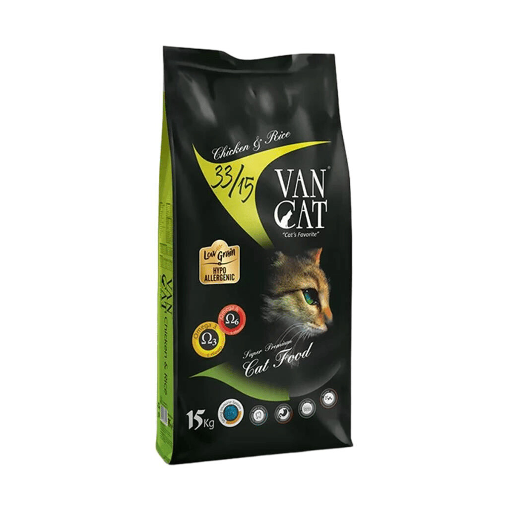 VanCat Tavuklu ve Pirinçli Yetişkin Kedi Maması 15kg