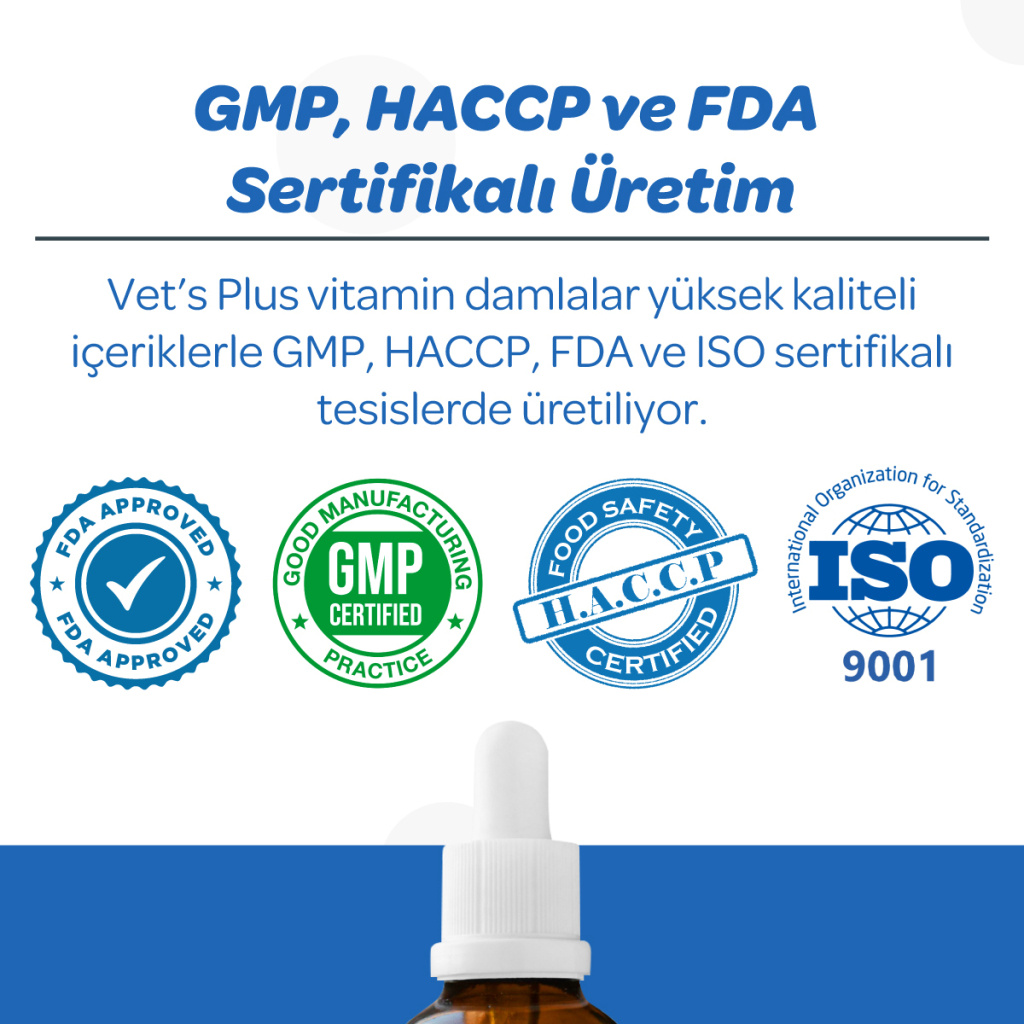 Vet's Plus Hip&Joint Kedi ve Köpekler İçin Eklem Yapısı Desteği Glukozamin Damla 50ml
