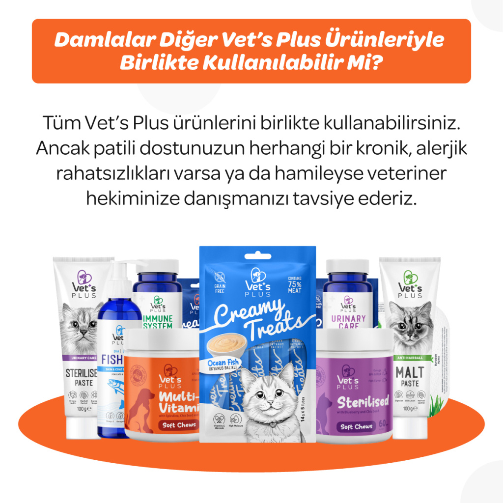 Vet's Plus C Vitamin Kedi ve Köpekler İçin Damla 50ml