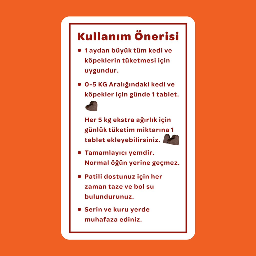 Vet's Plus Multi-Vitamin Kedi ve Köpekler İçin Spirulinalı Vitamin Çiğnenebilir Tablet (60'lı)