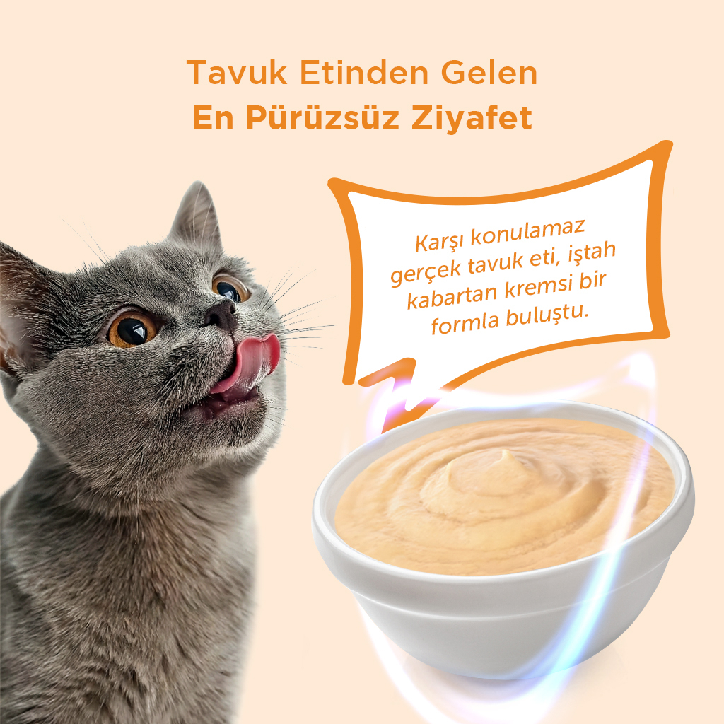 Vet's Plus Tavuklu Krema Kedi Ödül Maması 14gr (20 Adet)