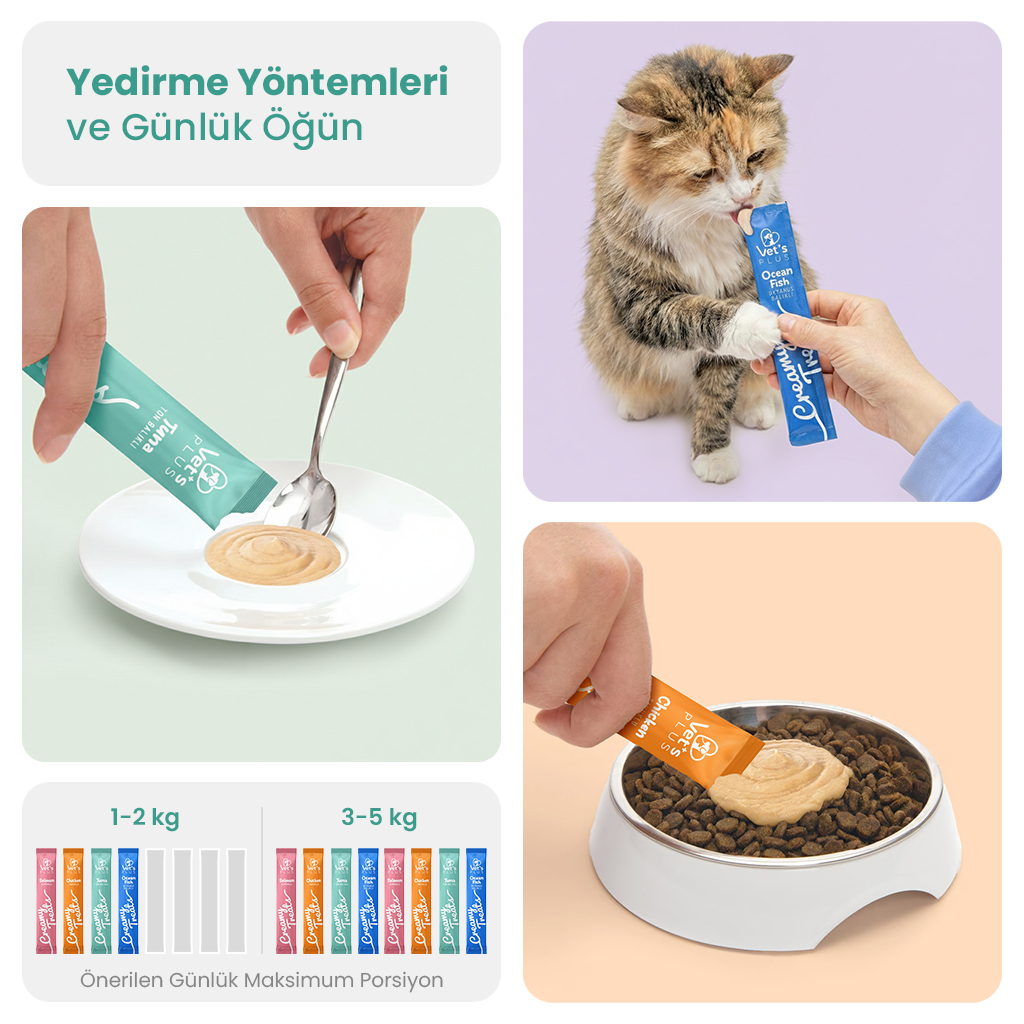 Vet's Plus Ton Balıklı Krema Kedi Ödül Maması 14gr (20 Adet)