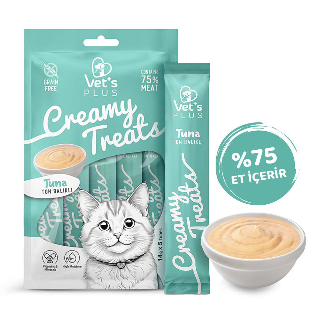 Vet's Plus Ton Balıklı Krema Kedi Ödül Maması 14gr (20 Adet)