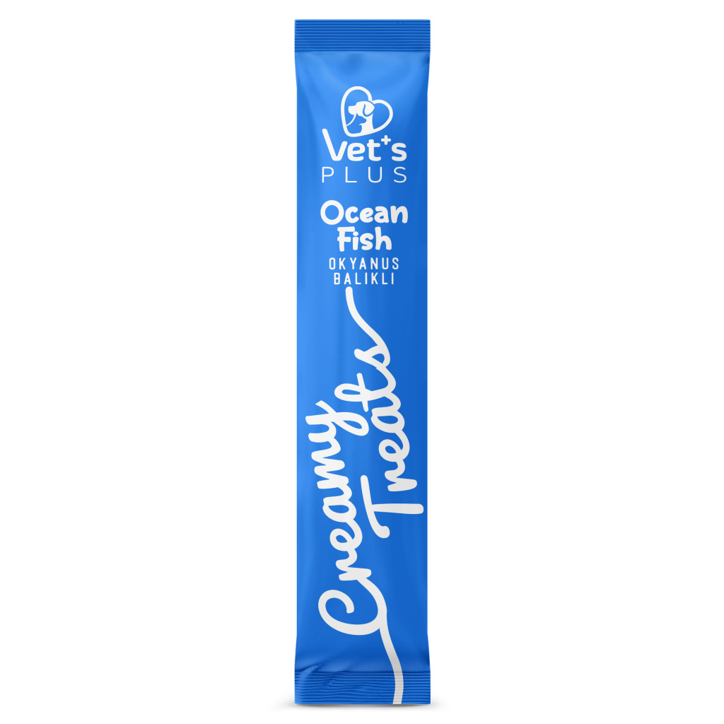 Vet's Plus Okyanus Balıklı Krema Kedi Ödül Maması 14gr (20 Adet)