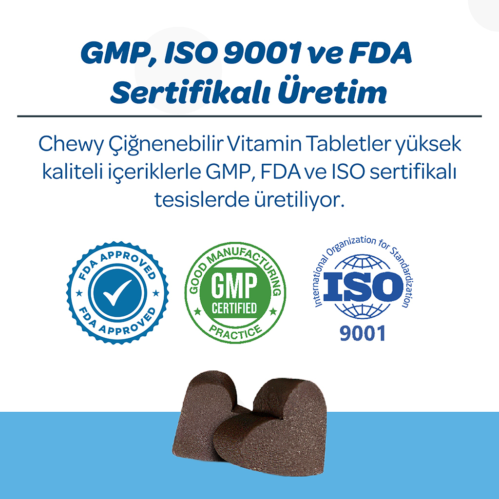 Vet's Plus Derma Care Kedi ve Köpekler İçin Deri ve Tüy Yapısı Desteği Çiğnenebilir Tablet (60'lı)