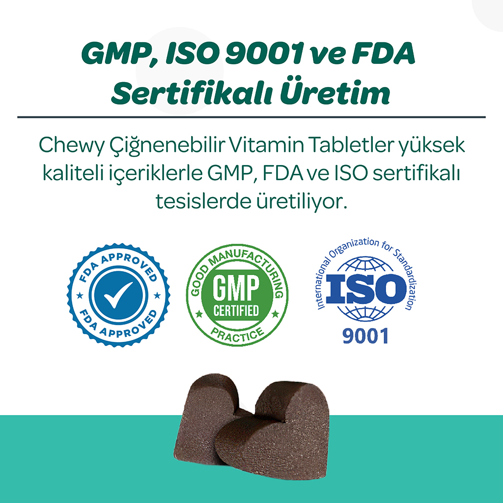 Vet's Plus Dental Kedi ve Köpekler İçin Diş Bakımı Çiğnenebilir Tablet (60'lı)