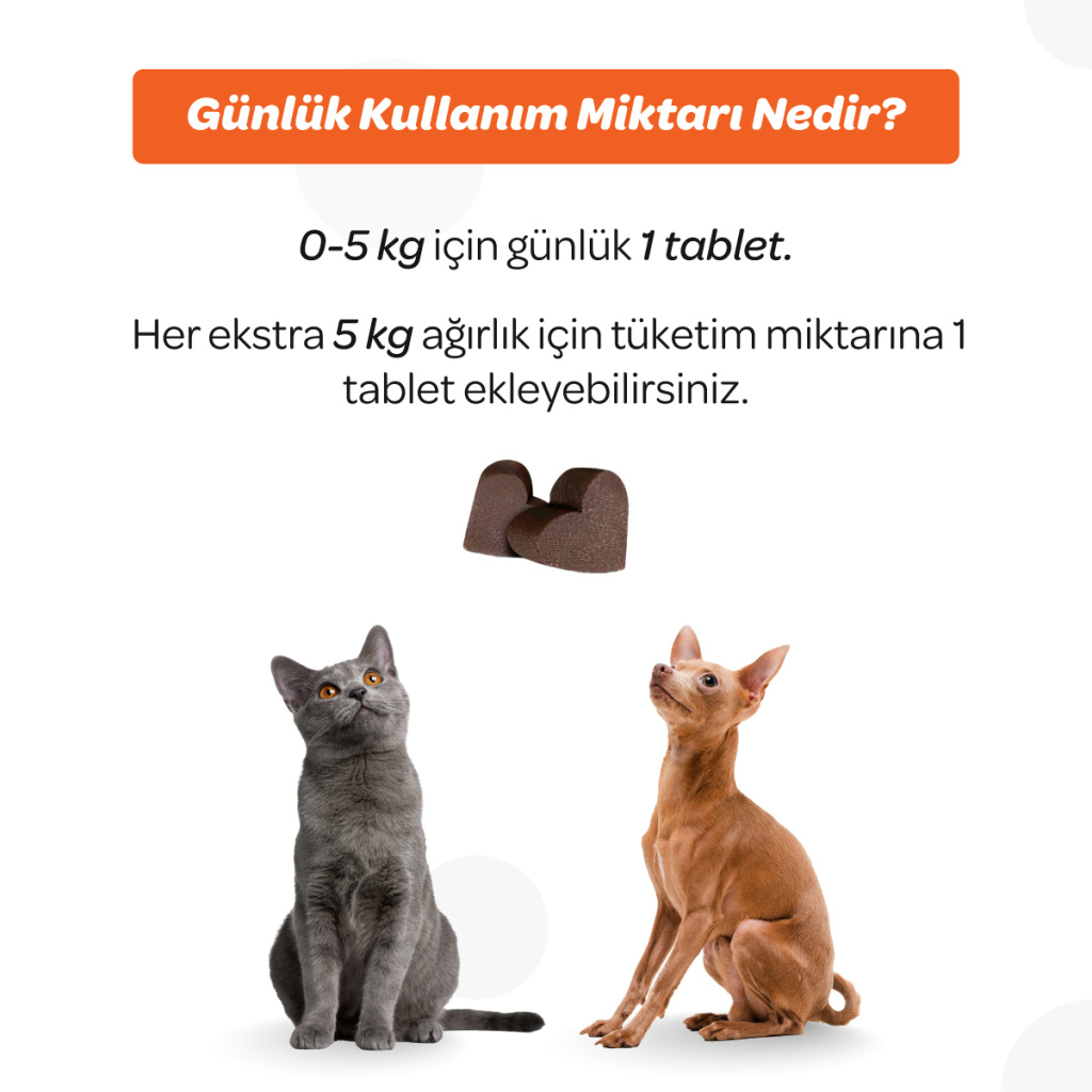 Vet's Plus Multi-Vitamin Kedi ve Köpekler İçin Spirulinalı Vitamin Çiğnenebilir Tablet (60'lı)