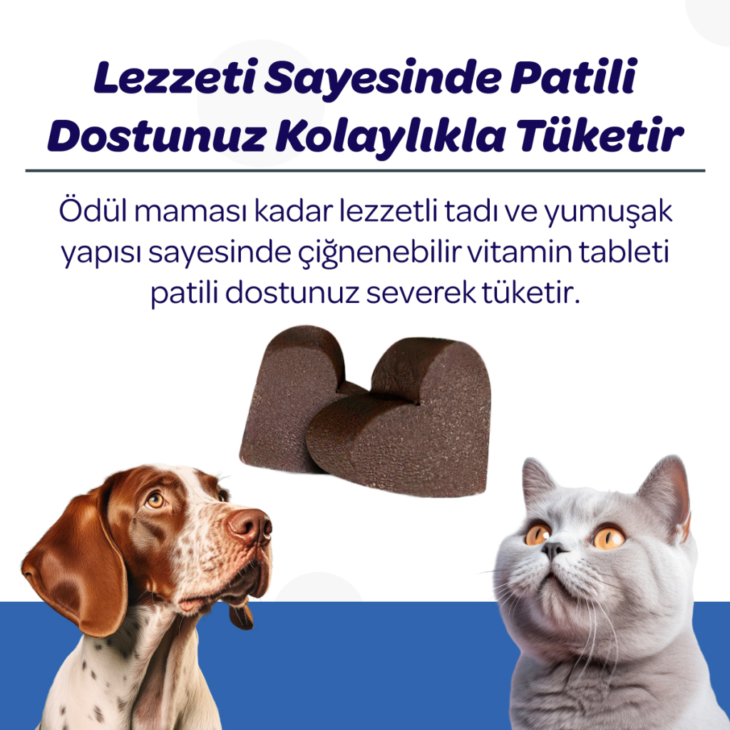 Vet's Plus Hip&Joint Kedi ve Köpekler İçin Eklem Destekleyici Çiğnenebilir Tablet (60'lı)