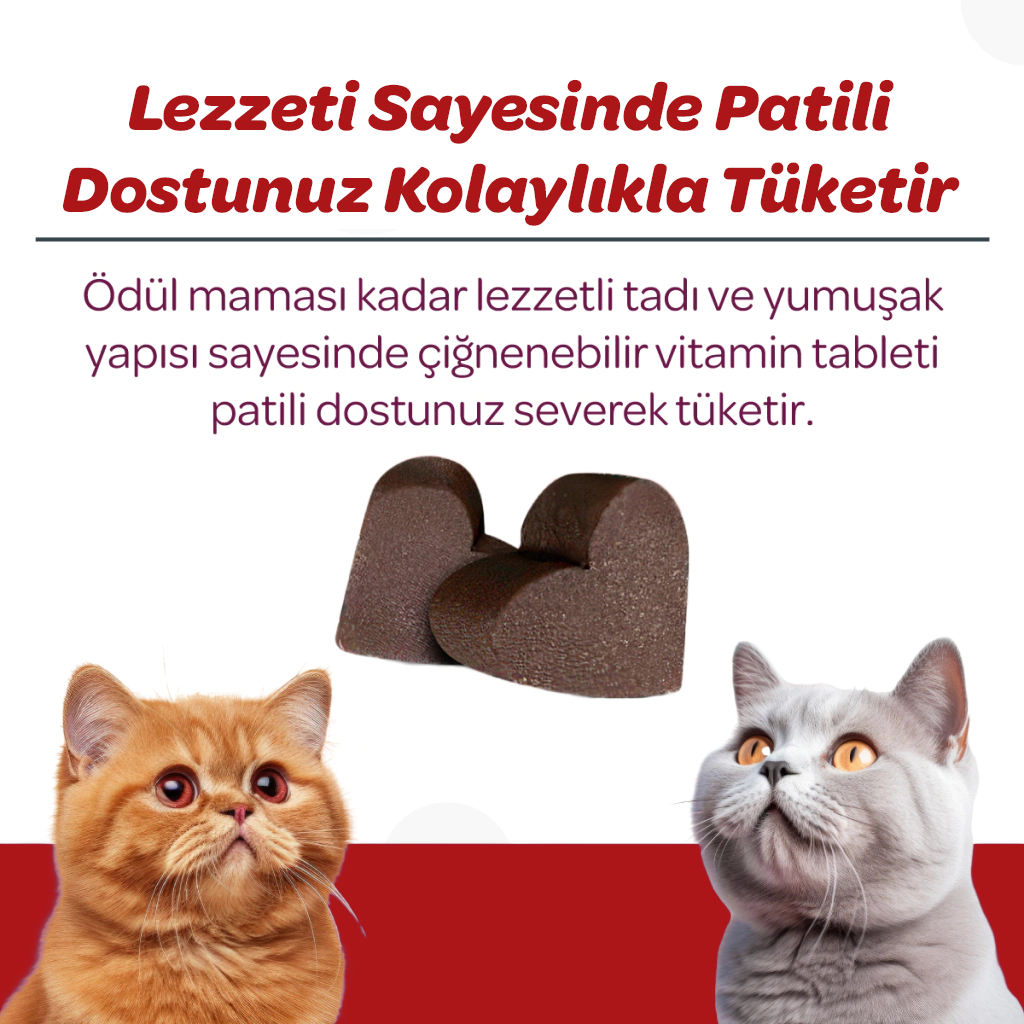 Vet's Plus Immune Kedi ve Köpekler İçin Bağışıklık Sistemi Destekleyici Çiğnenebilir Tablet (60'lı)