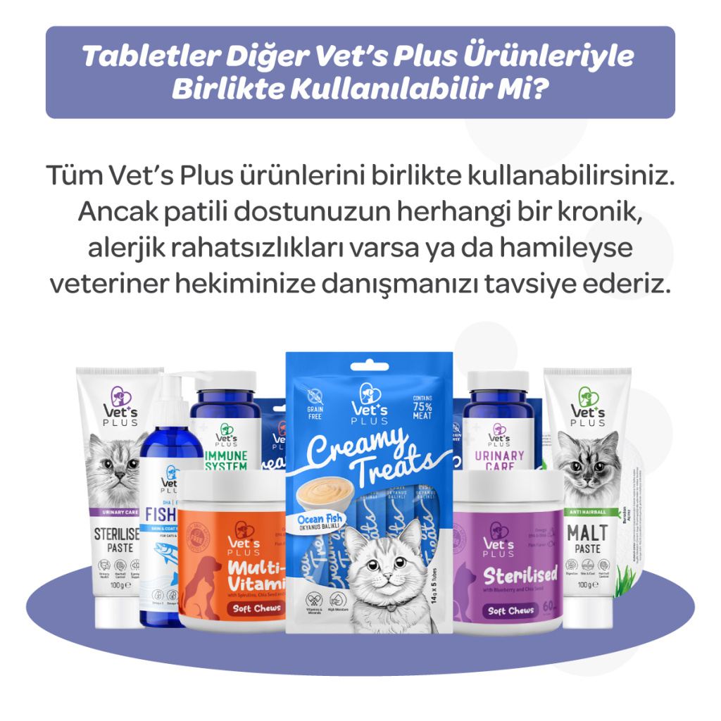 Vet's Plus Kedi ve Köpekler İçin Prebiyotik ve Probiyotik Toz 2gr