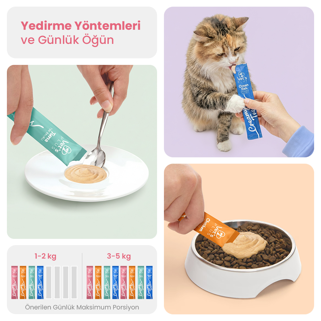 Vet's Plus Somonlu Krema Kedi Ödül Maması 14gr (5'li)