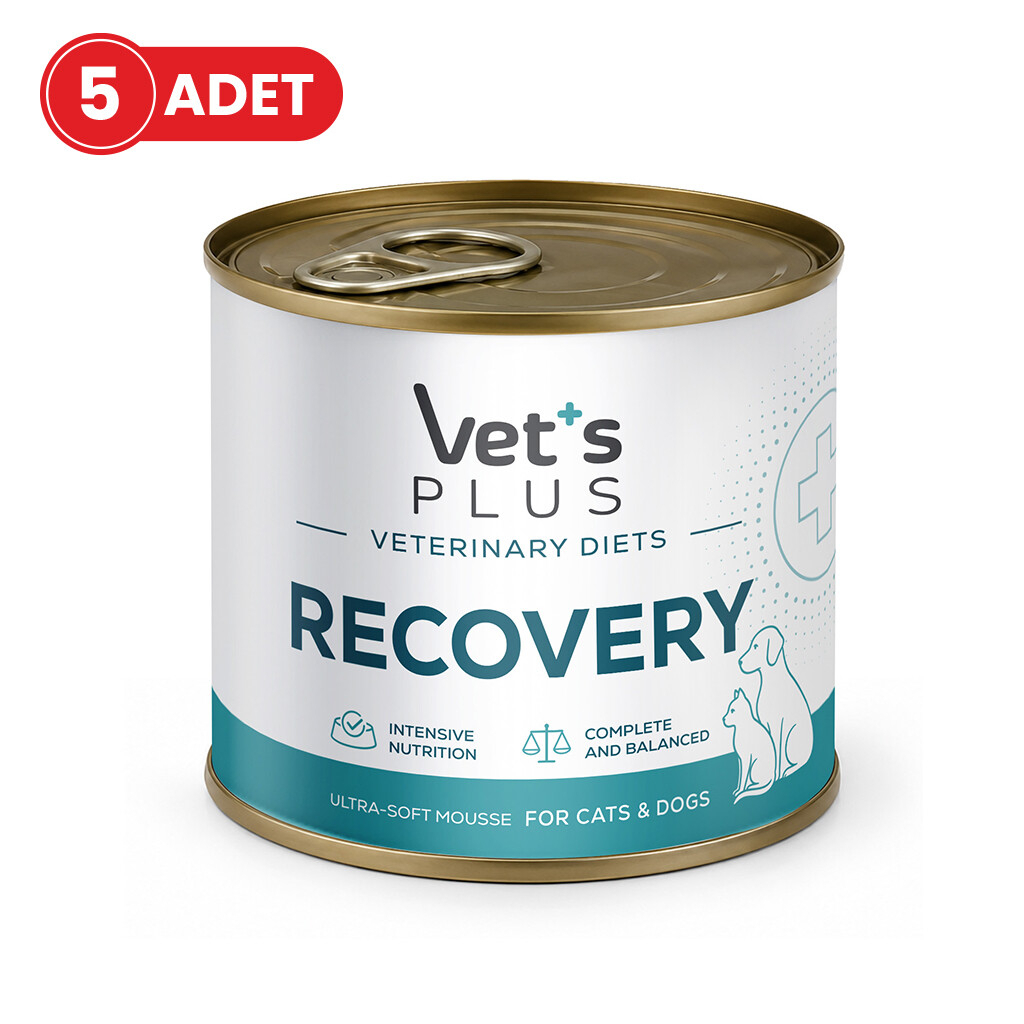 Vet's Plus Veterinary Diets Recovery Kedi ve Köpekler İçin Püre Konserve Maması 156gr (5 Adet)