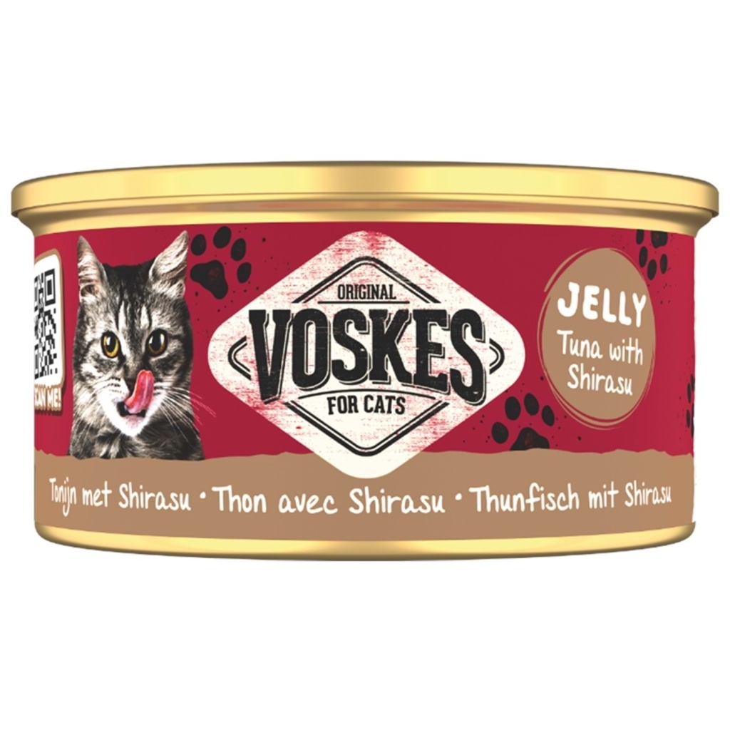 Voskes Jöle İçinde Ton Balıklı ve Şirasulu Yetişkin Kedi Konservesi 85gr