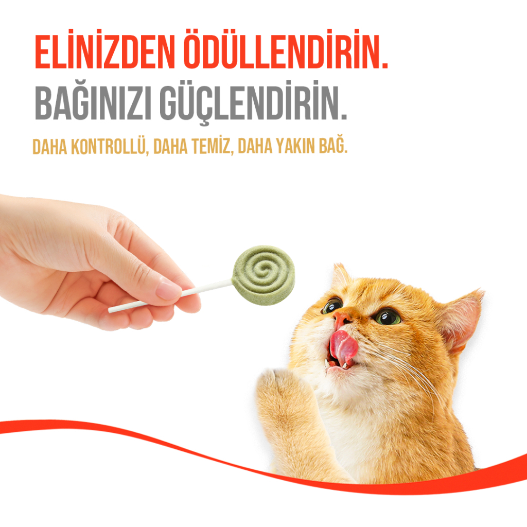 Wanpy LolliPop Dondurularak Kurutulmuş Kedi Otlu Lolipop Kedi Ödül Maması 1,4gr (10'lu)