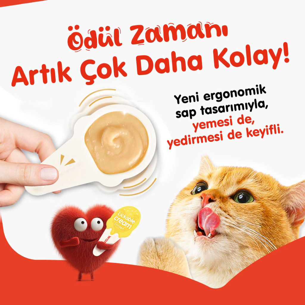 Wanpy Tavuklu Kaşık Krema Kedi Ödül Maması 10x16gr