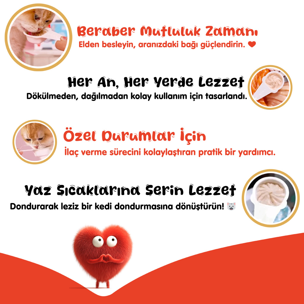 Wanpy Somonlu Kaşık Krema Kedi Ödül Maması 10x16gr