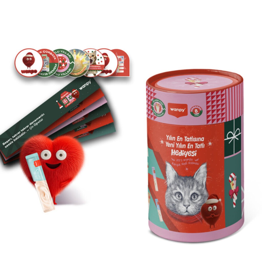 Wanpy Krema Kedi Ödül Maması Yılbaşı Paketi (25'li)