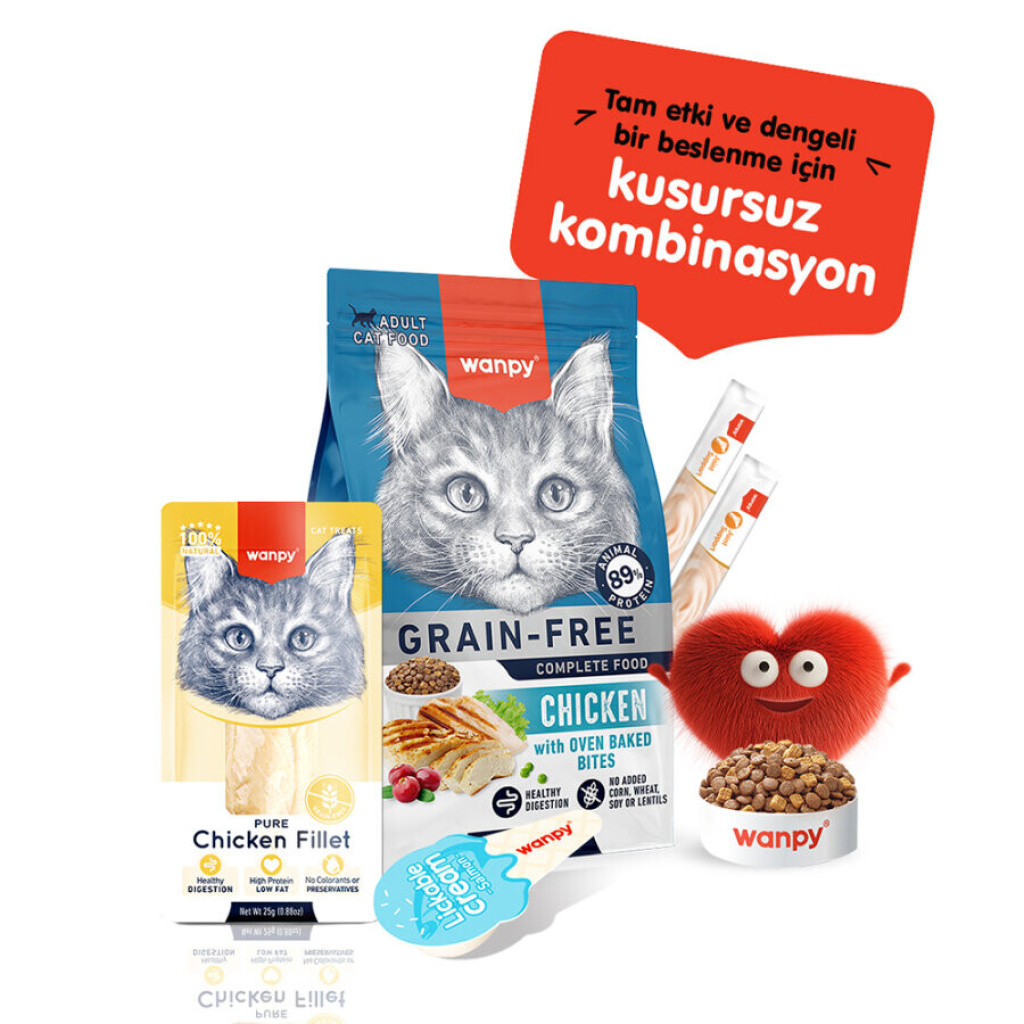 Wanpy Tavuk Fileto Kedi Ödül Maması 25gr