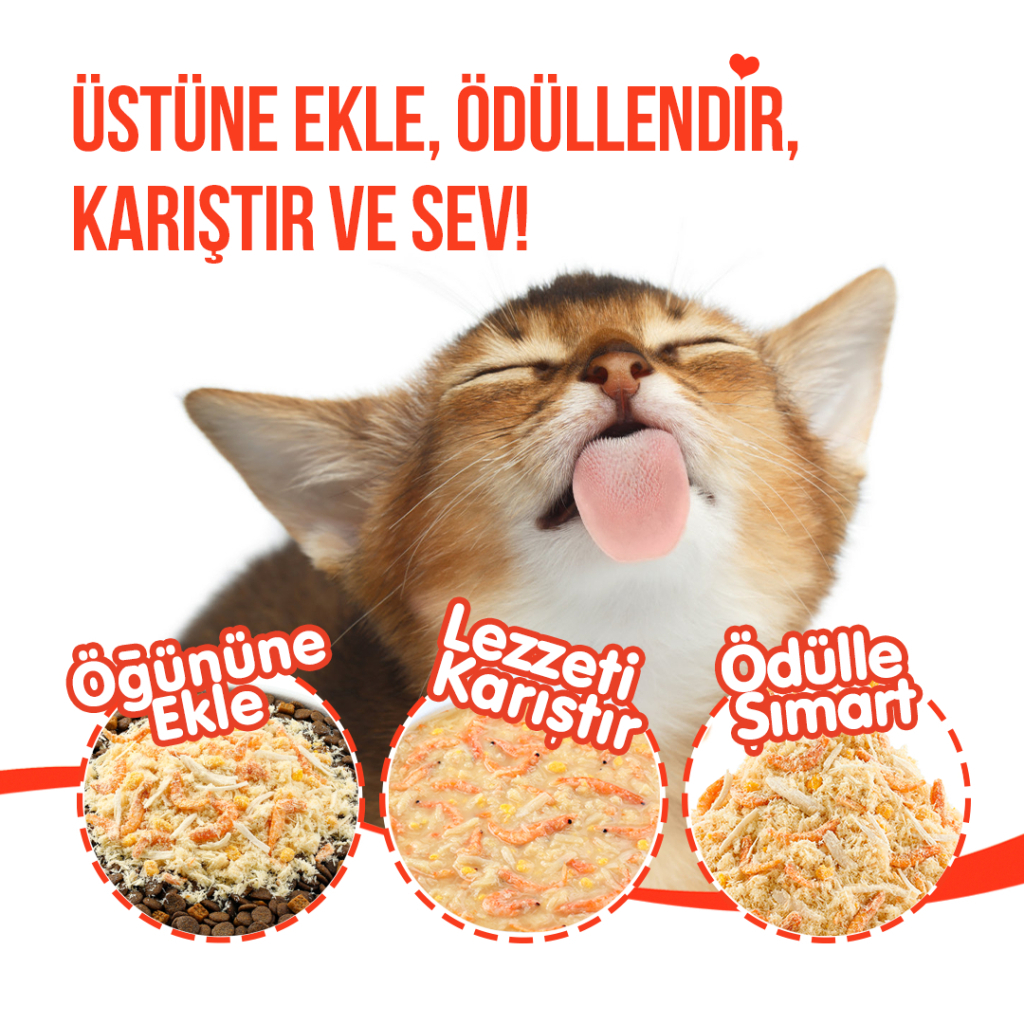 Wanpy Fluffy Topper Dondurularak Kurutulmuş Tavuklu ve Kedi Otlu Kedi Ödül Maması 30gr