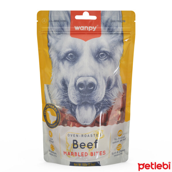 Wanpy Oven Roasted Gerçek Biftek Dilim Yumuşak Köpek Ödülü 100gr