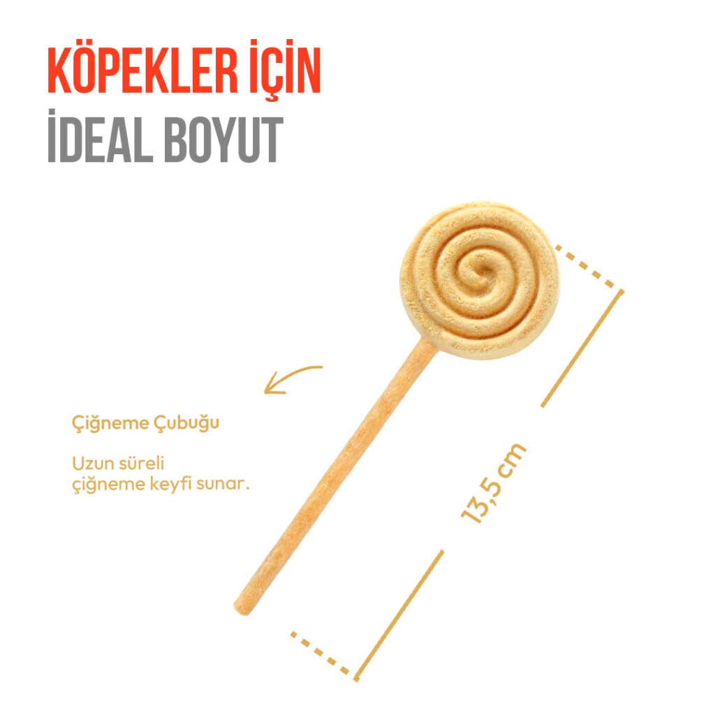 Wanpy LolliPop Dondurularak Kurutulmuş Balkabaklı Lolipop Köpek Ödül Maması 6gr (10'lu)
