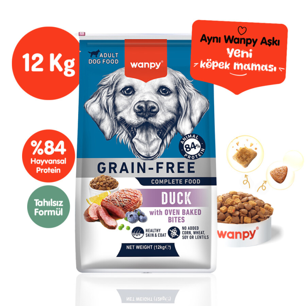 Wanpy Örnekli Tahılsız Yetişkin Köpek Maması 12kg