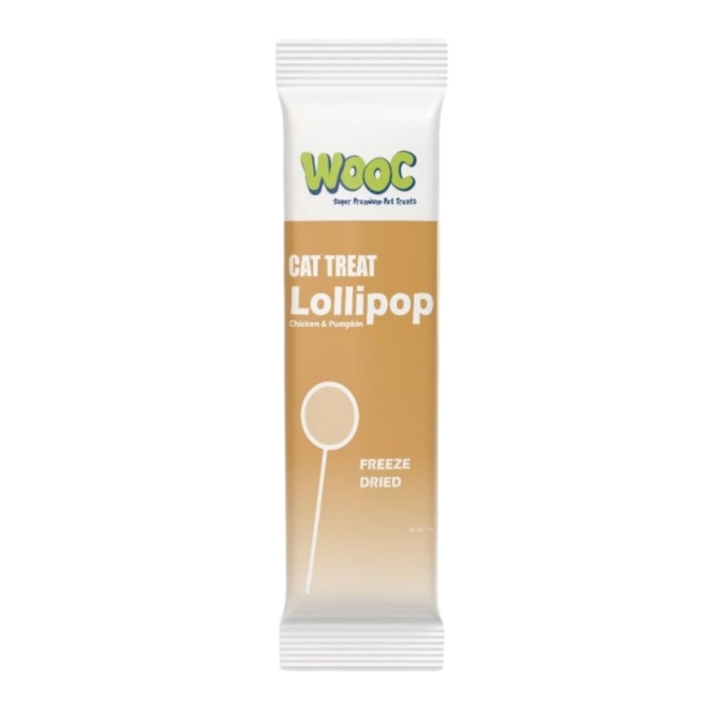 Wooc Lollipop Tavuk ve Bal Kabaklı Kedi Ödül Maması 1,4gr (50'li)