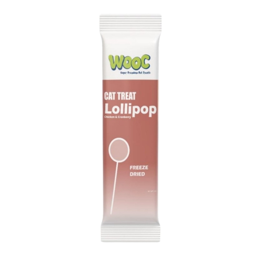 Wooc Lollipop Tavuk ve Kızılcıklı Kedi Ödül Maması 1,4gr
