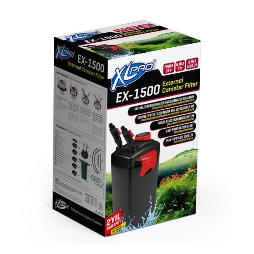 XLPRO EX-1500 Dolu Akvaryum Dış Filtre 1500L/S