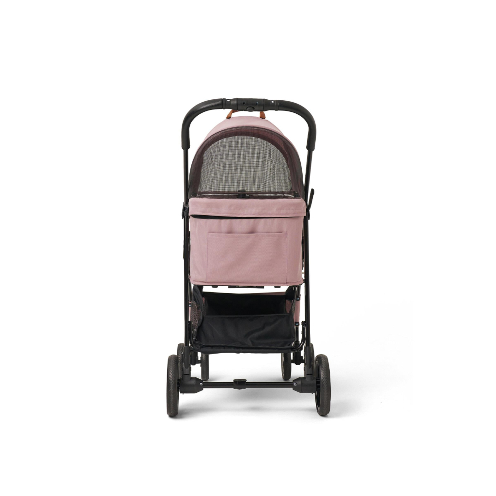 Zampa Albon Tekerlekli Kedi ve Köpek Taşıma Arabası 53x77x100cm (Pembe)