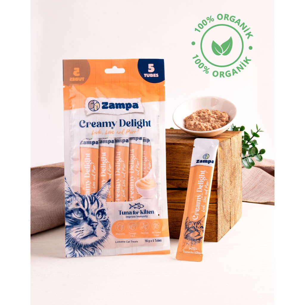 Zampa Ton Balıklı Krema Yavru Kedi Ödül Maması 16gr (5'li)