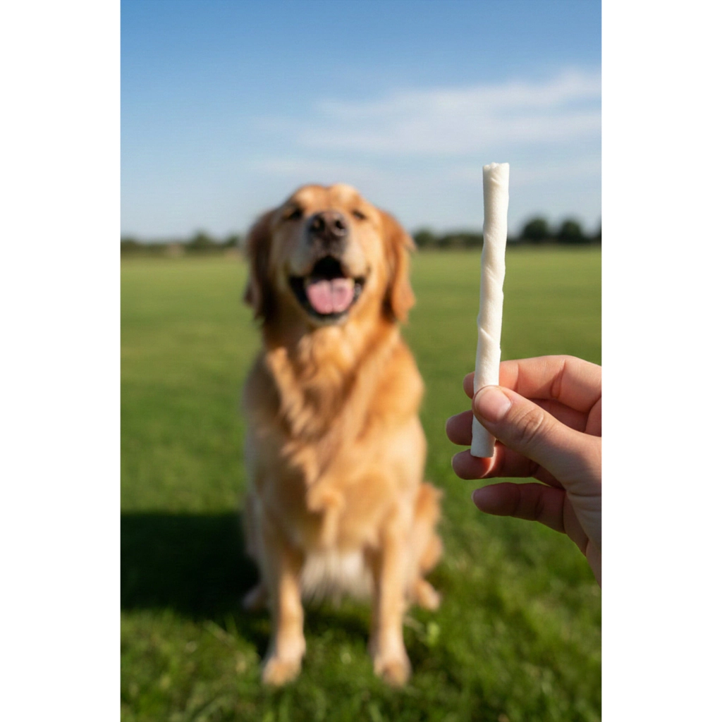 Zampa Beyaz Burgu Kemik Çubuk Köpek Ödülü 5gr (10'lu)