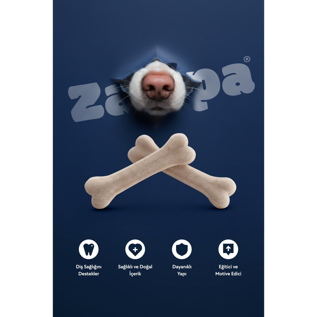 Zampa Naturel Press Kemik Köpek Ödülü 10gr (100'lü)