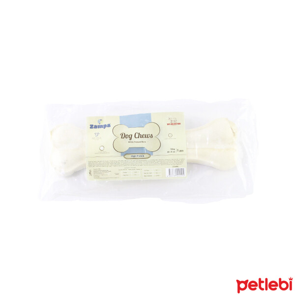Zampa Beyaz Press Kemik Köpek Ödülü 260-270gr (Tekli)