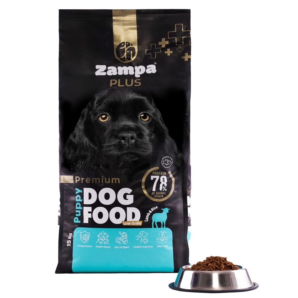 Zampa Plus Premium Kuzu Etli ve Pirinçli Yavru Köpek Maması 15kg