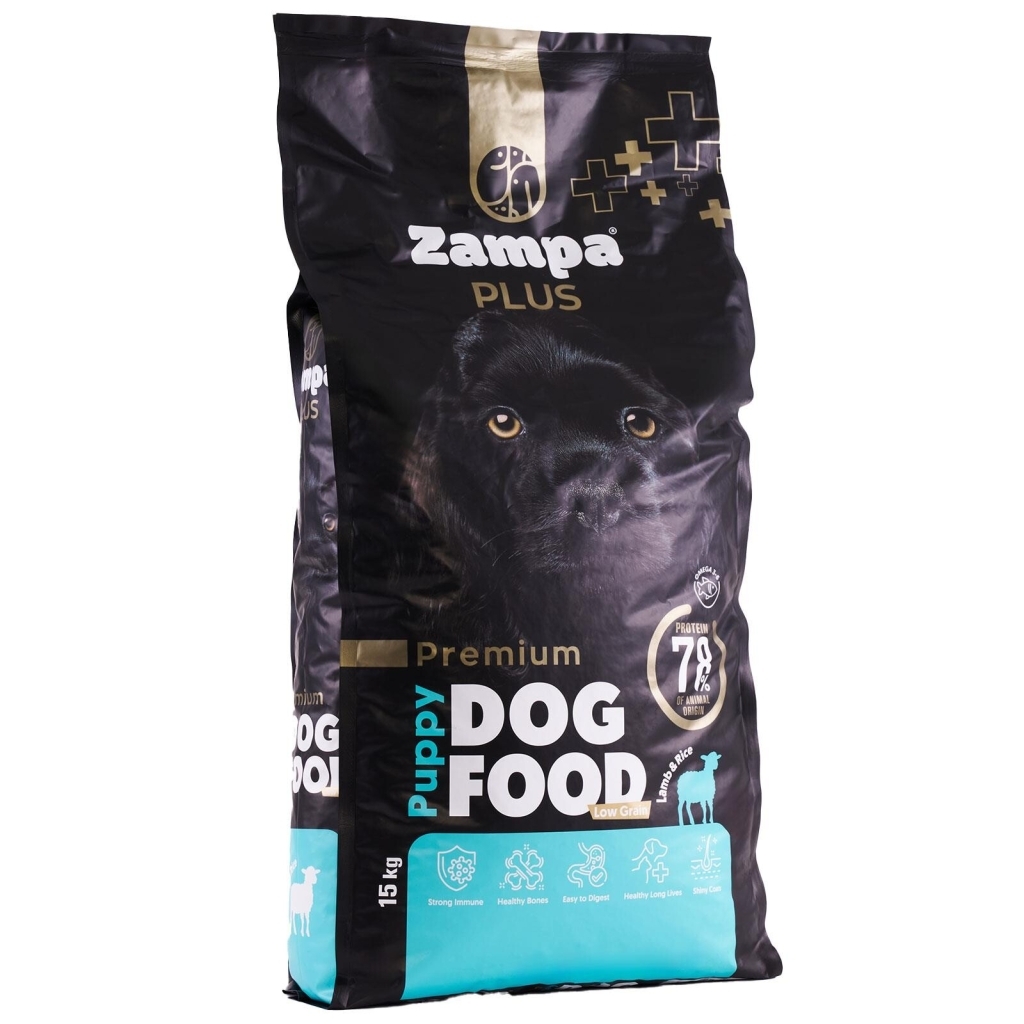 Zampa Plus Premium Kuzu Etli ve Pirinçli Yavru Köpek Maması 15kg