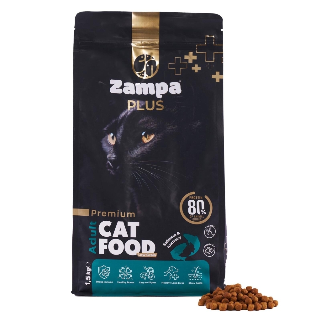 Zampa Plus Premium Somon Etli Yetişkin Kedi Maması 1,5kg