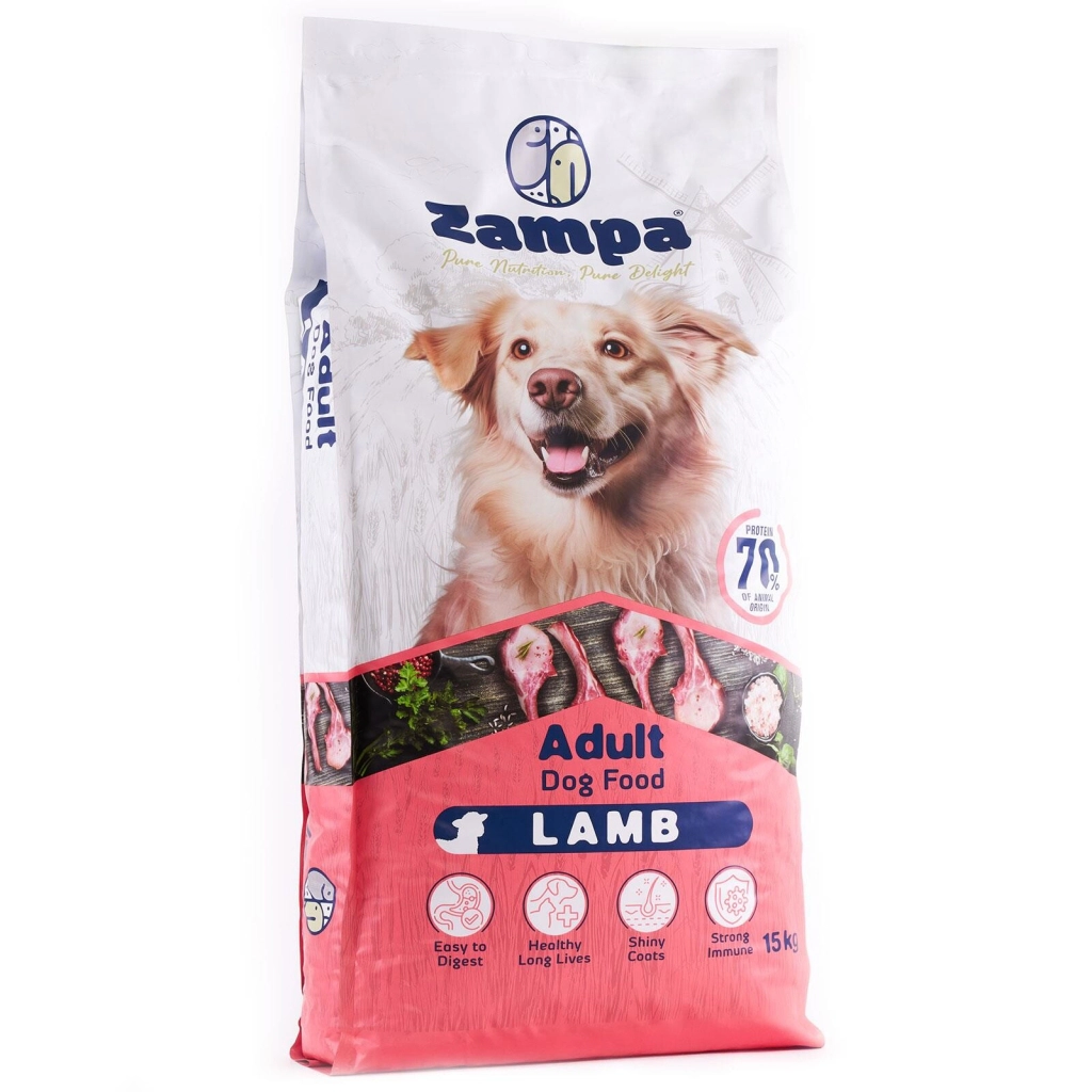 Zampa Kuzu Etli ve Pirinçli Yetişkin Köpek Maması 15kg