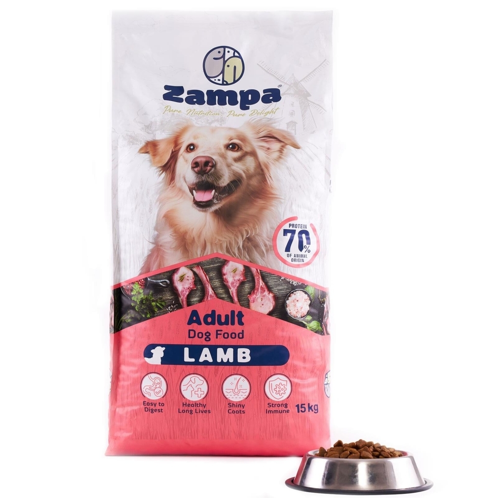 Zampa Kuzu Etli ve Pirinçli Yetişkin Köpek Maması 15kg