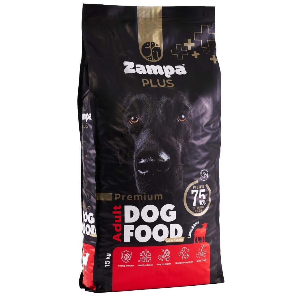 Zampa Plus Premium Kuzu Etli ve Pirinçli Yetişkin Köpek Maması 15kg