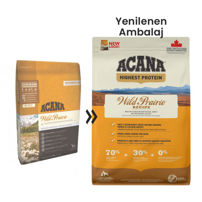 Acana Wild Prairie Tavuklu ve Balıklı Tahılsız Yetişkin Köpek Maması 2kg