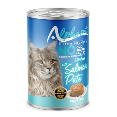 Alphapet Somon Balıklı Ezme Kısırlaştırılmış Kedi Konservesi 400gr