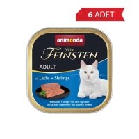 Animonda Vom Feinsten Somonlu ve Karidesli Yetişkin Kedi Konservesi 100gr (6 Adet)