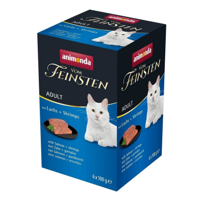 Animonda Vom Feinsten Somonlu ve Karidesli Yetişkin Kedi Konservesi 6x100gr