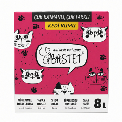 Bastet %100 Doğal Tozsuz Parfümsüz Kedi Kumu 8lt