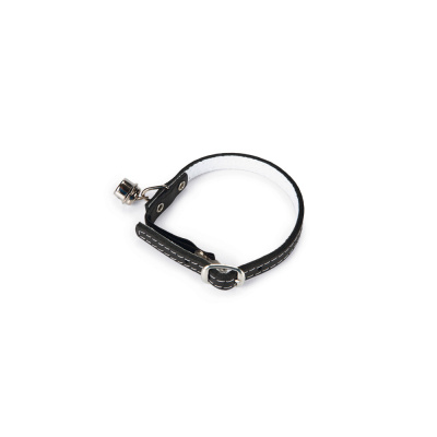 Beeztees Deri Zilli Kedi Boyun Tasması 24-29cm (Siyah)