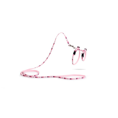Beeztees Joy Yavru Kedi Göğüs Tasması ve Gezdirme Kayışı 120cm (Pembe)