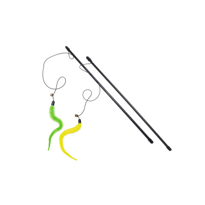 Beeztees Zilli Peluş Tırtıl Olta Kedi Oyuncağı 48cm (Karışık Renkli)